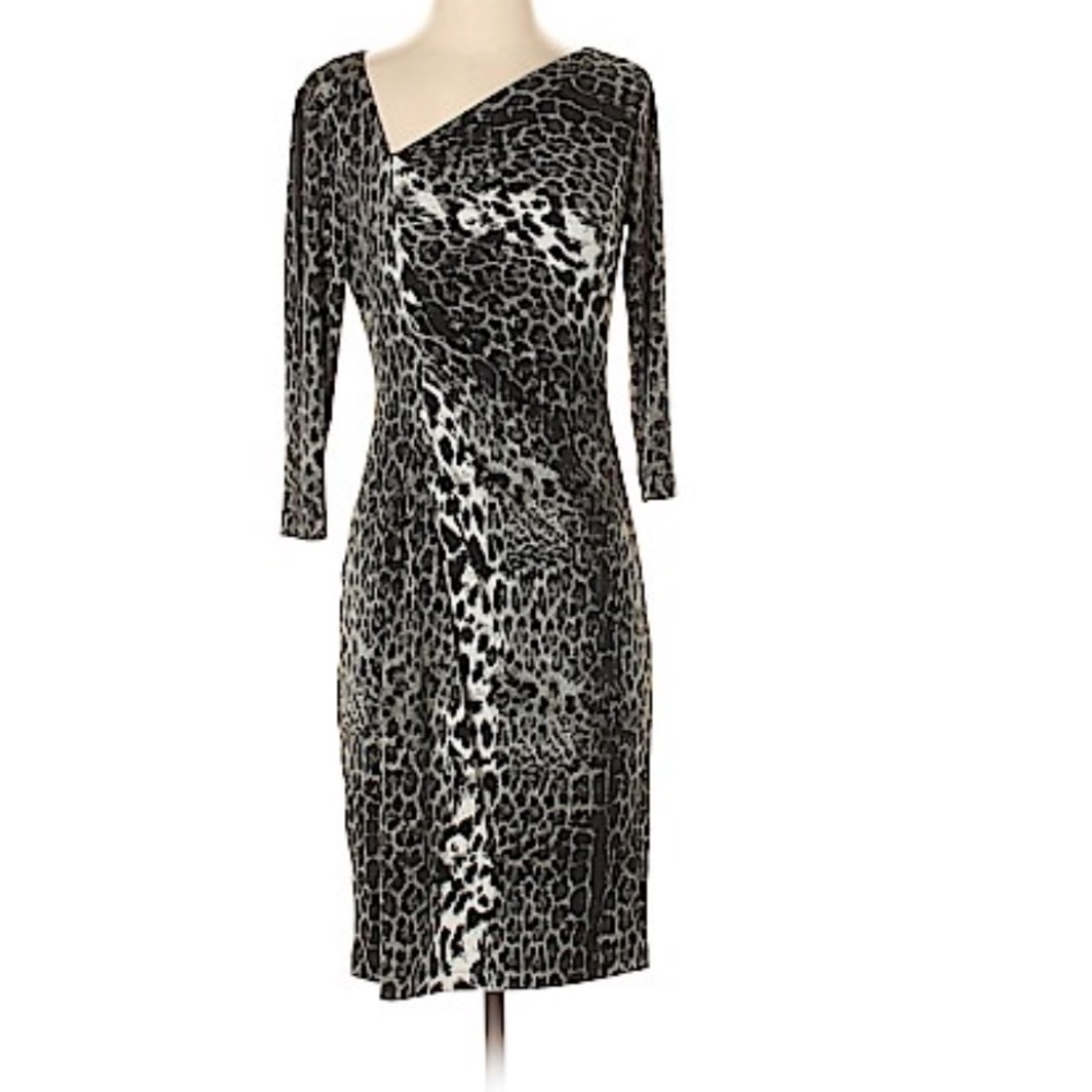 NWOT David Meister Dress Animal Print Lined Size 4